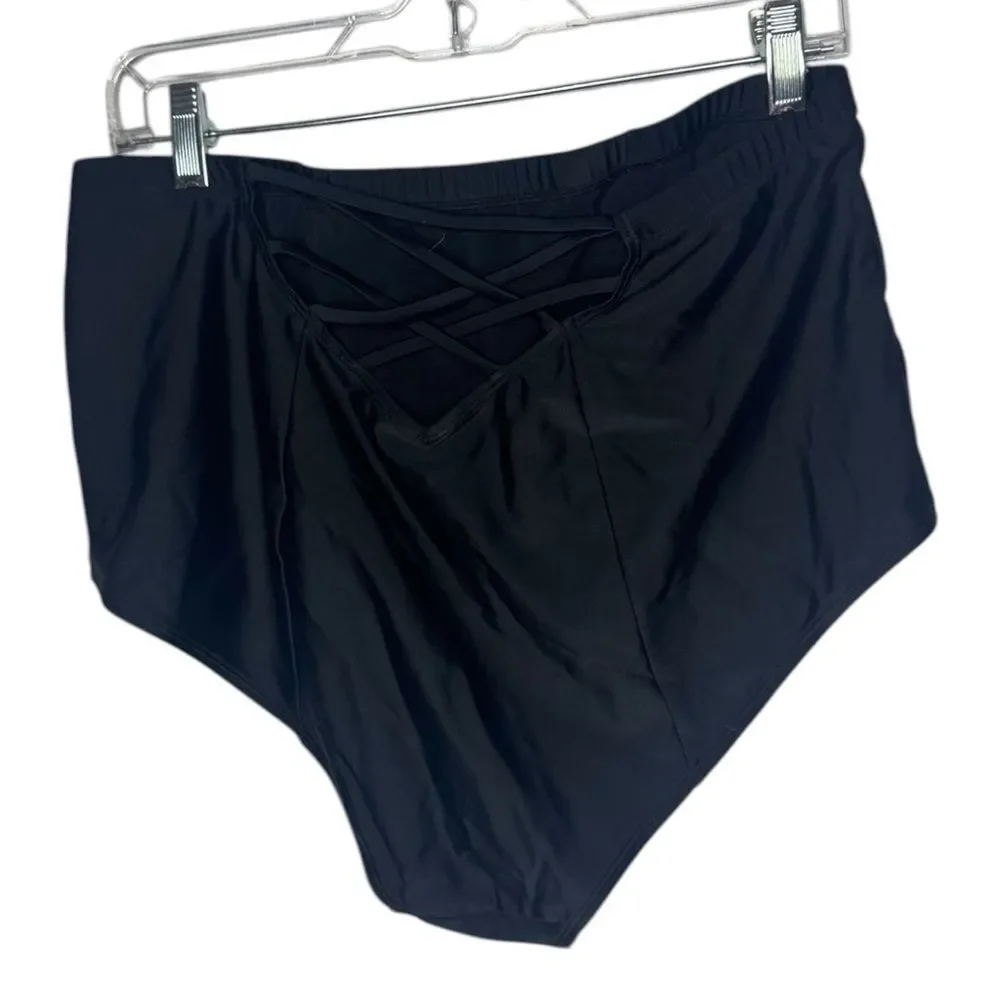 Torrid High-Waist Black Swim Bottoms. Size‎ 2X.